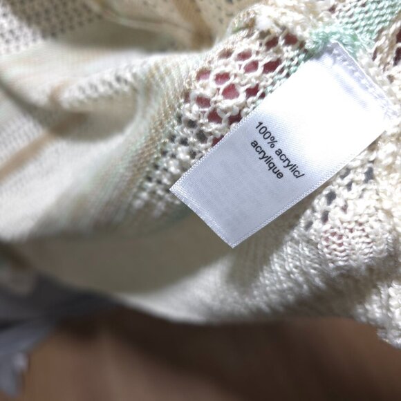 Maurices Striped Pointelle Duster Cardigan , Size Small Open Front Knit Sweater‎ - Picture 9 of 10